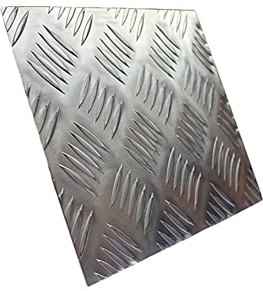 BAIWANLIN Aluminio Chapa Estriada Placa Estampada gofrada estriada Garaje Antideslizante Espesor2mm,300mm*300mm(1pcs)