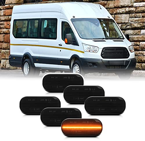 njssjd LED-Seitenmarkierungsleuchten für Ford Transit MK8 Jumbo Version 2014 2015 2016 2017 2018 2019 2020 2021, LED-Seitenmarkierungsleuchte, 6 Stück