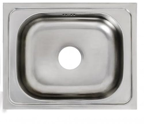 Edelstahlspüle Eckig Campingspüle 40 x 50 cm Edelstahlspüle Einbauspüle Aufbauspüle Spülbecken Spüle Küchenspüle