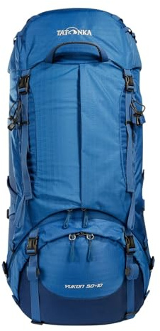 Tatonka Yukon 50+10 - Trekkingrucksack mit Frontzugriff, verstellbarem Rückensystem, extra Bodenfach, Regenhülle und 60 Liter Volumen