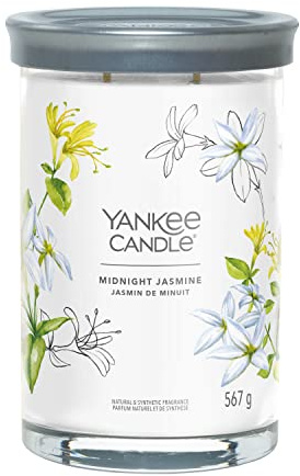 Yankee Candle Signature Duftkerze | große Tumbler-Kerze mit langer Brenndauer „Midnight Jasmine“ | Soja-Wachs-Mix | Perfekte Geschenke für Frauen