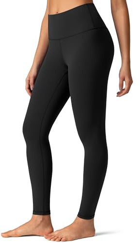 Colorfulkoala Women's Dreamlux High Waisted Workout Leggings 28 Inseam Full Length Yoga Pants (XS, Black)