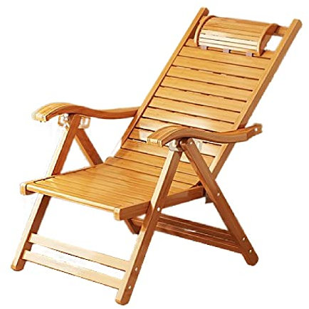 Sunloungers,sonnenliege klappbar,terrassen-klappstuhl,Home Balkon Einfacher Lounge Chair,Holz kann in mehreren Winkeln an den menschlichen Körper angepasst werden, ist tragfähig ( Color : B type brown