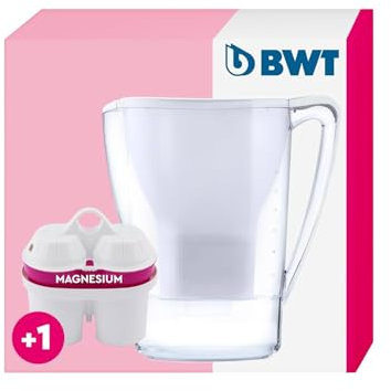 BWT AQUAlizer Home Blu | Caraffa filtrante 2,6 l con 1 cartuccia magnesio | filtro acqua potabile cucina | anticalcare cloro piombo rame | sostenibile e pratica per bevande