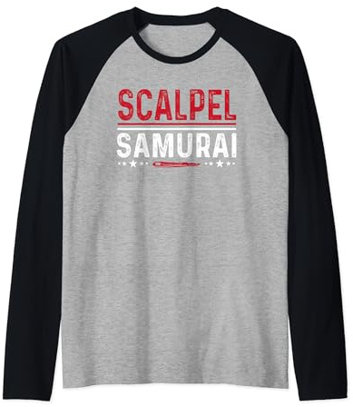 bisturi samurai - divertente chirurgo medico sala operatoria umorismo Maglia con Maniche Raglan