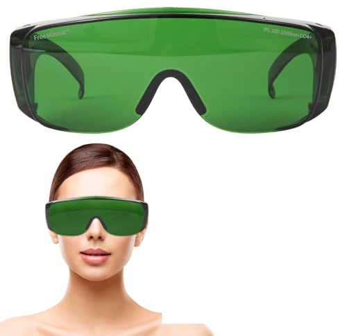 FREEMASCOT IPL 200nm-2000nm Wellenlänge Laserschutzbrille für Laserschönheit und kosmetischen Augenschutz Laser-Haarentfernung