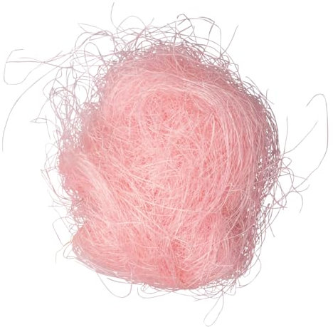 Rayher Grasfaser, Sisalgras, Beutel 20 g, rosa, 100 % Sisal, zum Basteln, Ostergras, Füllmaterial für Geschenkdekoration, Osternest- und Korbfüllung, 8524516
