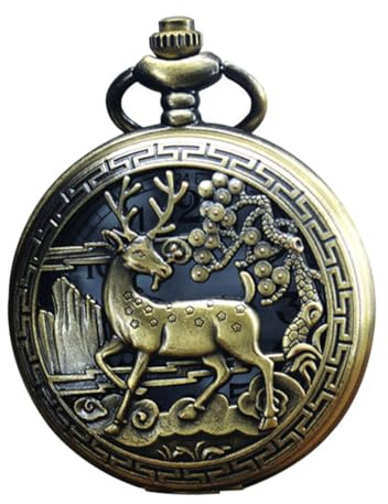WESIEVYA Vintage Taschenuhr Herren Damen Quarzuhr Metall Retro Anhänger Kleine Antike Taschenuhr Tragbar Geschenk