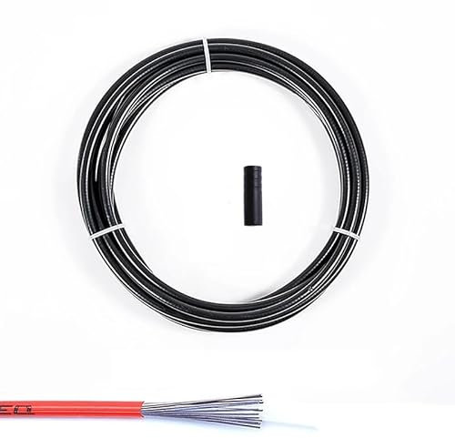 WANGZEYU Fahrrad Bremszug 300 cm Universal-Fahrradbremskabelgehäuse Schaltkabel Drahtrohr for 4 mm/5 mm MTB Rennrad Umwerfer Bremsleitung Vorne Hinten Rohr Bremszug Fahrrad(Shift Black)