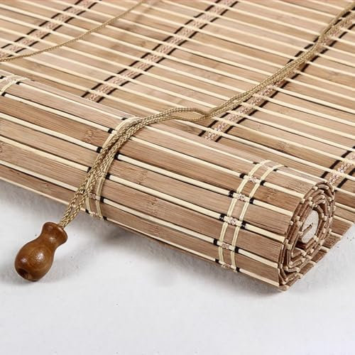 ZEEKYFOR Retro-Rollos aus Bambus, Bambusrollos für drinnen und draußen, für Türen, Terrasse, Küche, Schlafzimmer, Wohnzimmer, Pavillon, anpassbare Größe,100x150cm