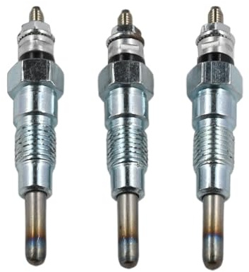 Celliparts Lot de 3 bougies de préchauffage 15951-65510 15951-65512 compatibles avec moteur Kubota D1102 D1302 D650 D750 D850 D950 Tracteurs compacts B7100 B7100HST-DT B1500 B7100 B7001 B8200