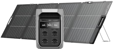 ECOFLOW Power Station DELTA 3 Plus, 1024Wh with 220W Solar Panel, Renew