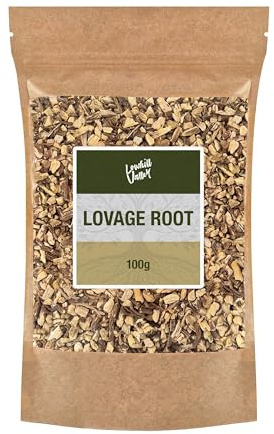 Lowhill Valley Lovage Root – Cut Root 100% Pure Levisticum Officinale for Herbal Tea, Non-GMO, Natural, Hand-Packed – Embrace the Power of Nature – 100g