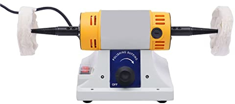 CHFUNE Poliermaschine klein, Poliermaschine für Schmuck 320W 800-10000RPM Einstellbare Polier- und Poliermaschine Polier- und Schleifmaschine für Holzschnitzereien und Jade