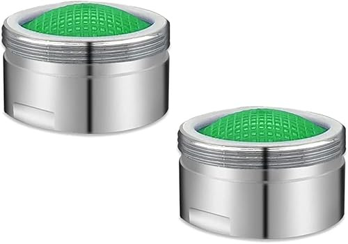 AHELECTRO, Set di 2 aeratori per rubinetto M24, filtro per rubinetto da bagno e cucina, colore verde e argento