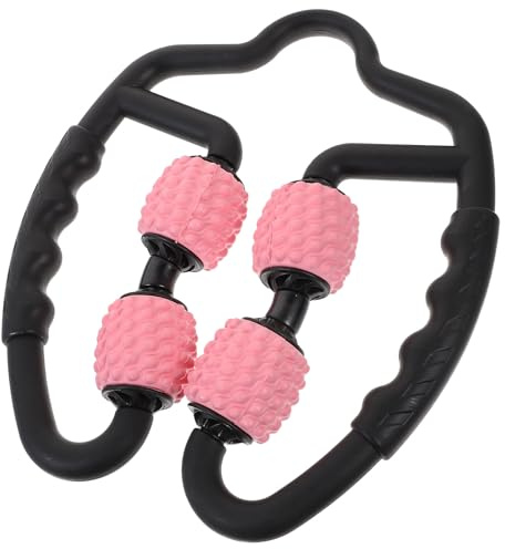 Hohopeti Bâton de Massage Relaxant Musculaire Rose Rouleau de Fitness pour Jambes et Bras Mousse Douce Confortable Usage Quotidien pour Soulager Crampes et Tensions Musculaires