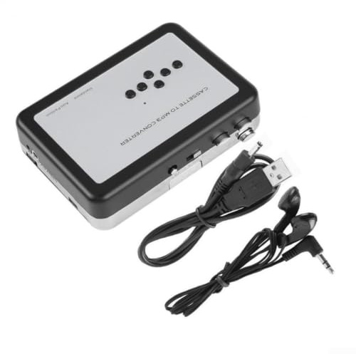 Kassettenrekorder Mit Usb Anschluss Zur Mp3 Konvertierung Auto Reverse Funktion Für Digitale Musikarchivierung Schwarz Metallgehäuse Kompaktes Design 11x9cm