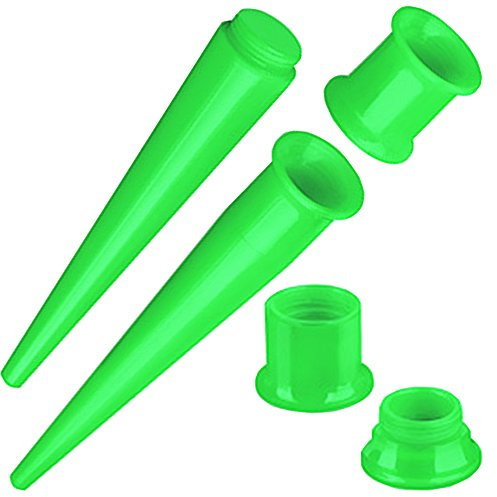 Piercingfaktor Piercing Ohrpiercing 2 in 1 Set Dehnstab Dehnungsstab Expander Flesh Tunnel 6mm Grün