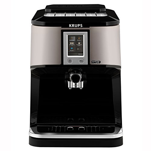Krups EA880E Kaffeevollautomat One-Touch-Cappuccino, Two-in-One Touch Funktion, TFT-Farbdisplay mit Touchscreen, 1,7 L, 15 bar, silber/schwarz