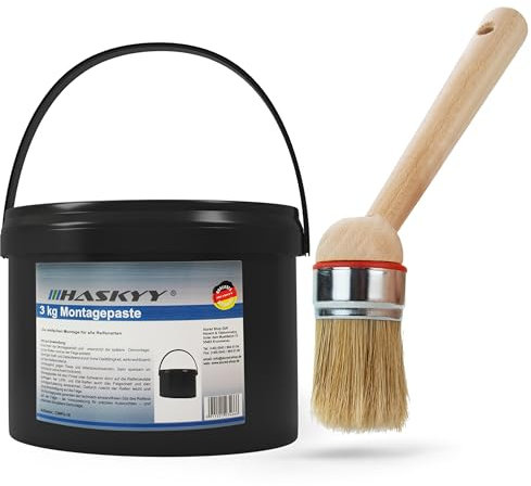 Cera in pasta nera da 3 kg + spazzola per installazione pneumatici