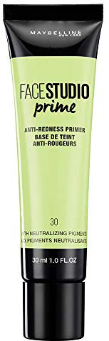 Maybelline New York Face Studio Prime Base de Teint Anti-Rougeurs aux Pigments Neutralisants 30 Anti Rougeurs 1 Unité