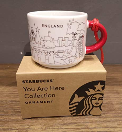 Starbucks You Are Here Angleterre Ornement/tasse à espresso * * 2018 * * Édition de Noël – 59 ml/0,1 l
