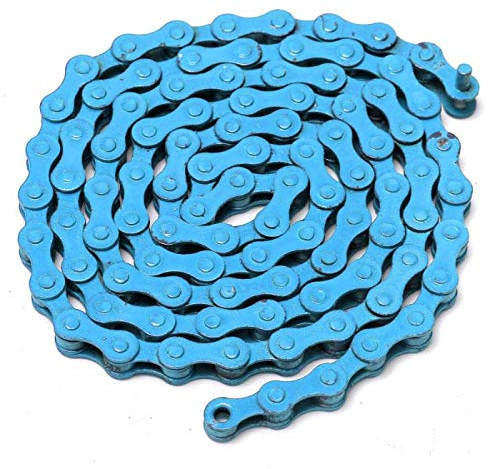 YONGYAO 1/2 x 1/8Inch 96 Links Single Speed Bunte Kette Feste Getriebe MTB BMX Fahrrad Fahrrad Sport Straße - Himmel Blau