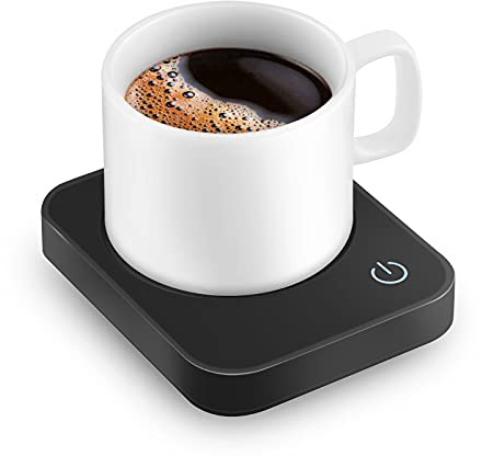 VOBAGA Coffee Mug Warmer for Desk with Auto Shut Off & 3-Temp Settings, Coffee Cup Warmer with Smart Safety Alert Home Office Accessory, Perfect for Coffee, Tea, Milk (Mug for Display)