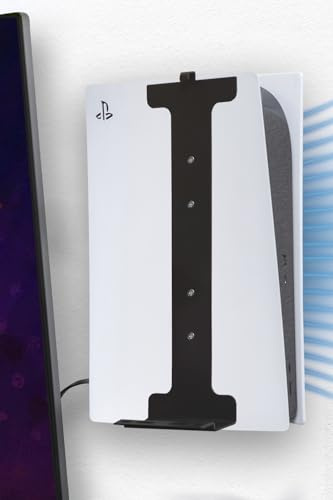 HIDEit Mounts Support mural pour PS5, support mural américain breveté pour PlayStation 5, American Company, support en acier pour PS5 (disque + numérique), kit de montage mural