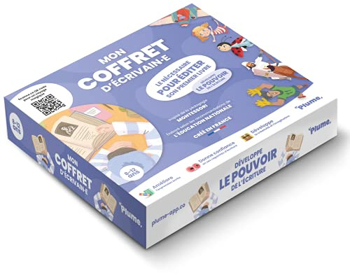 Pluma, mi Caja de Escritor, el Poder de la Escritura: Juguete Educativo para niña y niño, Ocio Creativo para niños de 7 a 12 años – Juegos de Mesa, Aprender a Leer y Escribir, juguetón e Innovador.