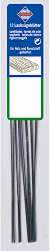 Pebaro 131-0 - Lame per sega a traforo per legno, qualità extra, 12 pezzi, lunghezza 130 mm, per fai da te con sega a foglio, temprate, adatte per tutte le seghe Pebaro