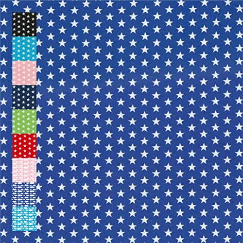 Swafing Verena Jersey 1cm kleine Sterne Baumwolle (Sterne klein, royalblau, 0,5m)(255)