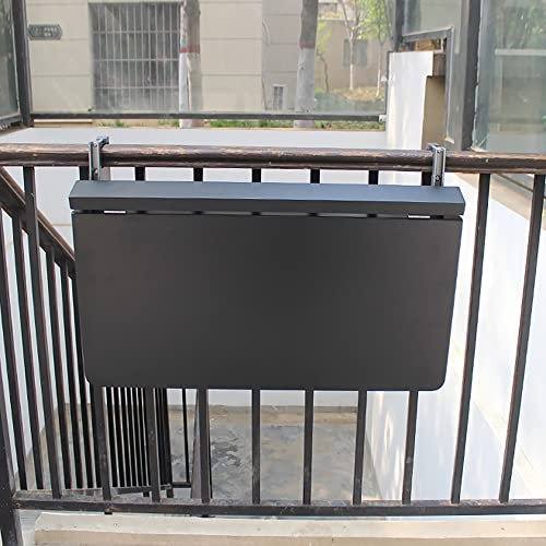 Hängetisch Balkon,Outdoor-Tisch Balkontisch zum Einhängen,klapptisch Balkongeländer,Balkonhängetisch Klappbar,Balkontisch Wetterfest,Hängetisch Gartentisch Klapptisch,5-Fach höhenverstellbar ( Color :