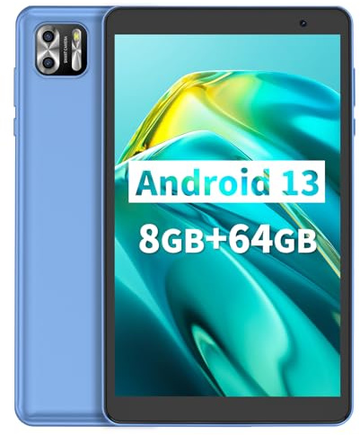 NEWISION Tablet da 8 pollici, Android 13, 8 GB di RAM (4+4 espandi), 64 GB di ROM, 1 TB di espansione, tablet PC 1280 x 800 HD IPS, batteria 5000 mAh, doppia fotocamera, tablet con Bluetooth e WiFi,