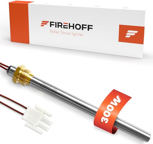 Candela di accensione per stufa a pellet, 300 W, 140 mm, diametro 9,9 mm, filettatura 3/8 con connettore MATE-N-LOK, garanzia 2 anni