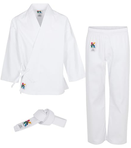 BLACK BELT KIDS Karate Uniform for Boys and Girls - Our Kids White Karate Gi Set Includes Karate Pants and a White Belt. (0000)