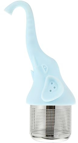 MAGICLULU Stainless Steel Tea Infuser and Silicone Tea Strainer Elephant Shape with Fine Mesh Filter Blue Color for Home and Office Use