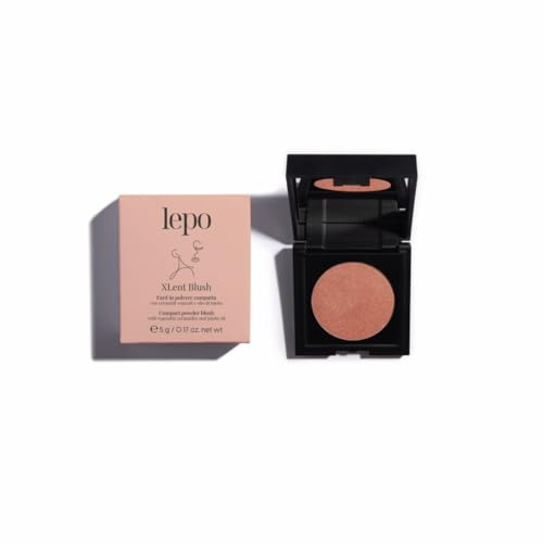 LEPO | Xlent Blush, Fard in Polvere Compatta N. 03, con Ceramidi Vegetali e Olio di Jojoba, Luminosità Naturale e Idratazione per un Effetto Sano e Radioso