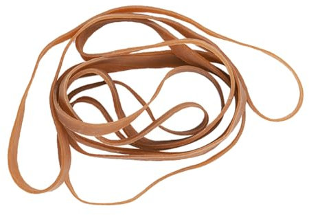 NUOBESTY 96pcs Heavy Duty Industrial Rubber Bands, Reusable High Elasticity Elastic Bands for Trash Cans and Furniture, Brown, DIY Art Craft Office Supply