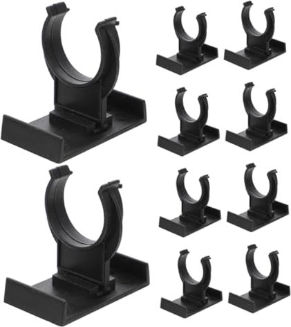 Veemoon 10pcs Black Thickened Pp Cabinet Feet Clips Kick Skirting Board Trims Plinth Clamps Brackets for Kitchen Furniture Adjustable Levelers