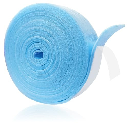 Randdämmstreifen Selbstklebend, 50mm x 8mm x 20m Blau | Randdämmstreifen für Ausgleichsmasse, Randstreifen Randdämmung Fußbodenheizung Estrich