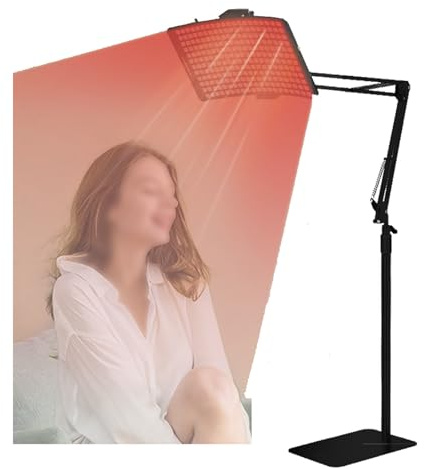 Terapia De Luz Roja, Terapia De Luz Roja Para Rostro Y Cuerpo, Lámpara De Luz Roja Con Soporte, Luz Infrarroja Cercana De 660 Nm Y 850 Nm, Alivia El Dolor Muscular Del Cuerpo Y La Espalda