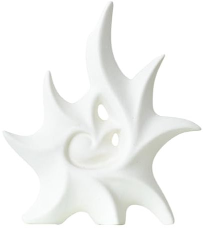 Weiße Keramikvasen,Weiße Keramik-Muschelvase, Conch Vase Dekoration, Hydroponische Blumenvase-Dekoration, Muschel-Bauernhausvase für Tisch, Kaminsims