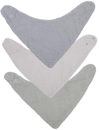 GARVALON 3-teiliges Babylätzchen Aus Weicher Baumwolle Verstellbare Bandana-lätzchen Für Jungen Und Mädchen Von Neugeborenen Bis Kleinkindern Zum Sabbern Mehrfarbiges Paket