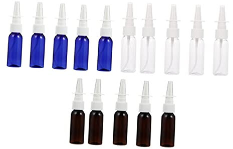 Générique Set De 15 Flacons Vides De 30ml Avec Pulvérisateur Nasal Bouteilles De Voyage Pour Cosmétiques Et Liquides Flacons En PET Idéal Pour Parfum Et érum Physiologique