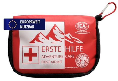 IEA Medical Kit de premiers secours d'extérieur (26 pièces) | Compact, pince à tiques, pharmacie de voyage, aide d'urgence pour la randonnée, le camping et les voyages