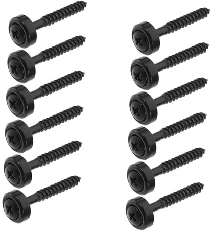 BESPORTBLE 12 Stück Ersatzteile von Gitarrenhals Gitarrenhalshardware Akustikgitarrenzubehör Gitarren -Upgrade -Schrauben gitarrenschrauben-set Gitarrenreparaturschrauben Black