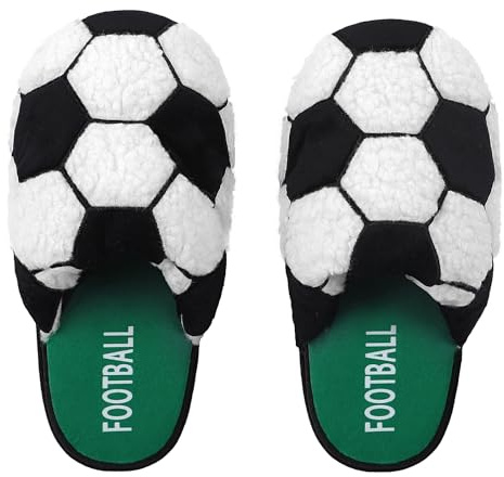 RUIXIA Chaussons Hiver Enfant Adulte Chaussons Mignons en Forme de Ballon de Football/Basket-ball/Tennis Pantoufles Unisexe Moelleux Pour Enfant Adulte