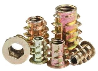 50-teiliges Set mit Einpressmuttern M4 M5 M6 M8 Flansch-Sechskant-Antriebskopf, Möbelmuttern, Schrauben und Muttern(M6 x 10)