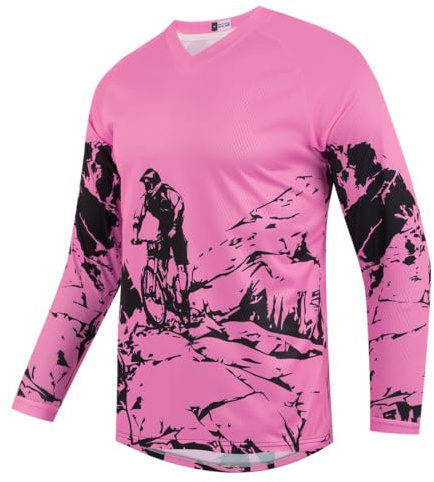 Hotlion Barn Dirt Bike Jersey ungdom motocross skjorta för pojkar långärmad mountainbike jersey flickor BMX MX Off-Road cykeltröja, 25cu9044p, 8 År